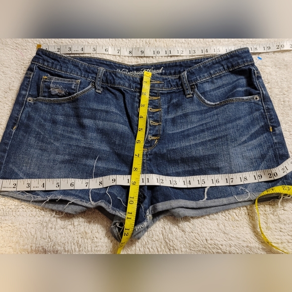 PLUS size High Rise Shortie Demin Shorts Stretch Universal Thread size 14. W32 - Picture 5 of 11